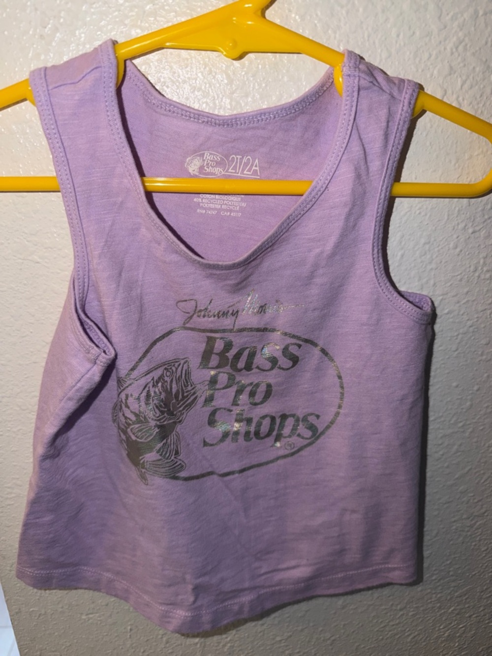 Bass Pro Shops Lavender Graphic Tank Top